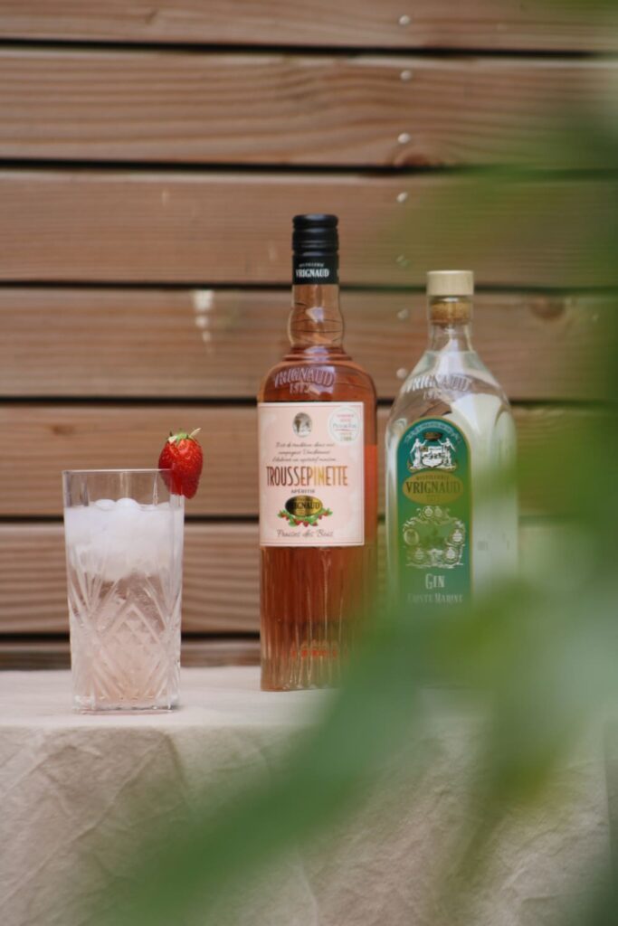 photo du cocktail strawberry tonic avec de la trousspinette
